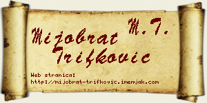 Mijobrat Trifković vizit kartica